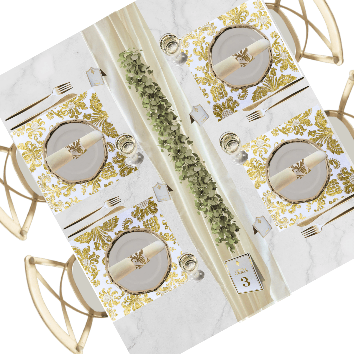 Table Setting Pack for 10 - Royale Design - Place Matters
