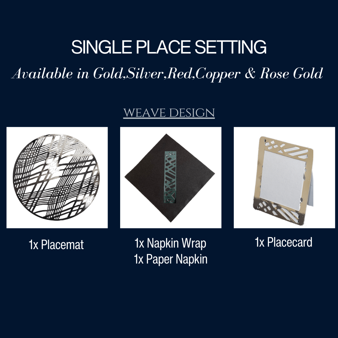 Single Place Setting (Weave Round Design) - Place MattersSingle - Place - Setting