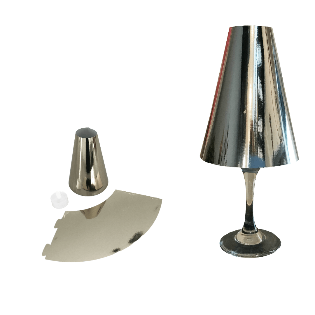 Gold Wine Glass Lamp Shades (Pack of 6) - Place MattersWine Glass Lamp Shades