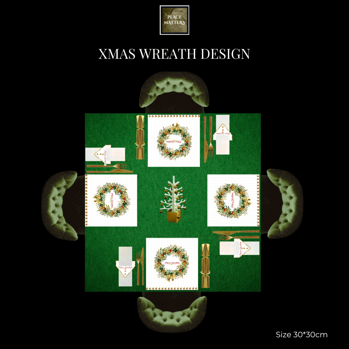 Christmas Placemats (Xmas Wreath) - Place Matters