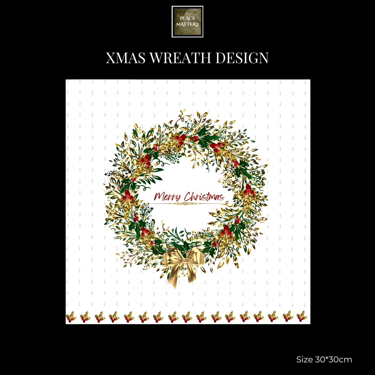 Christmas Placemats (Xmas Wreath) - Place Matters