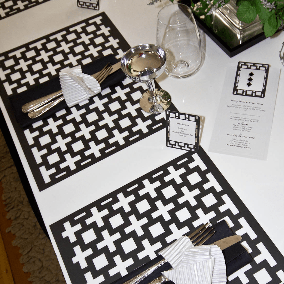 Amazing Squares Design Placemats | Place Matters (Pack of 20) - Place Matters