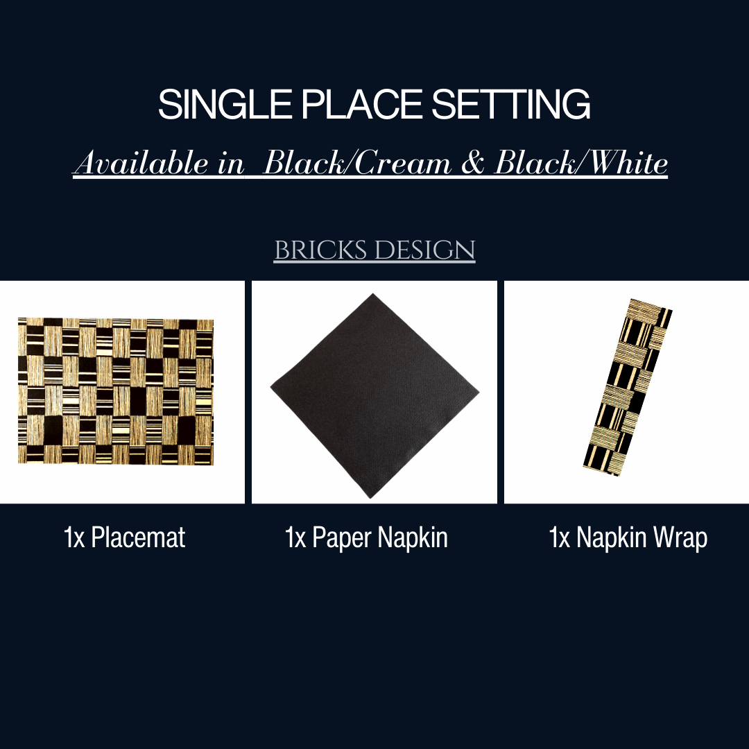 Single Place Setting (Bricks Design) - Place MattersSingle - Place - Settings