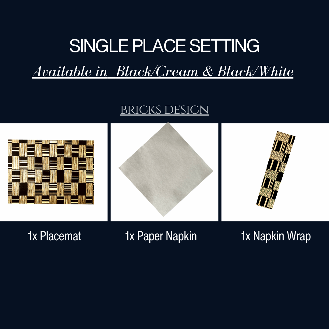 Single Place Setting (Bricks Design) - Place MattersSingle - Place - Settings