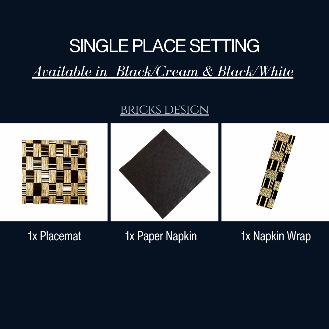 Single Place Setting (Bricks Design) - Place MattersSingle - Place - Settings