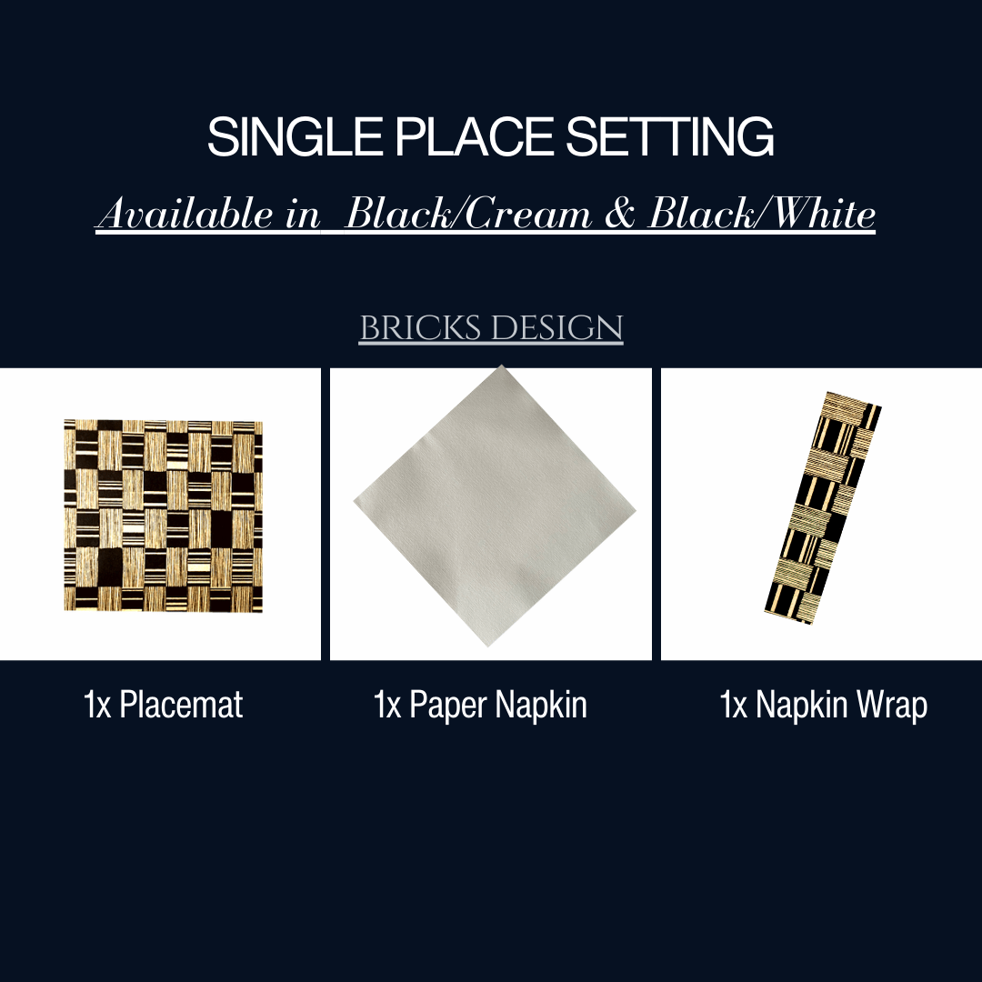 Single Place Setting (Bricks Design) - Place MattersSingle - Place - Settings