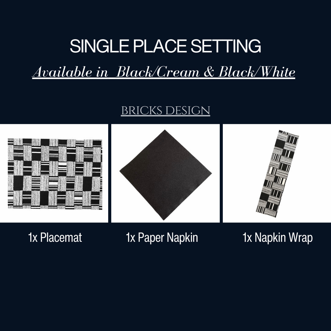 Single Place Setting (Bricks Design) - Place MattersSingle - Place - Settings