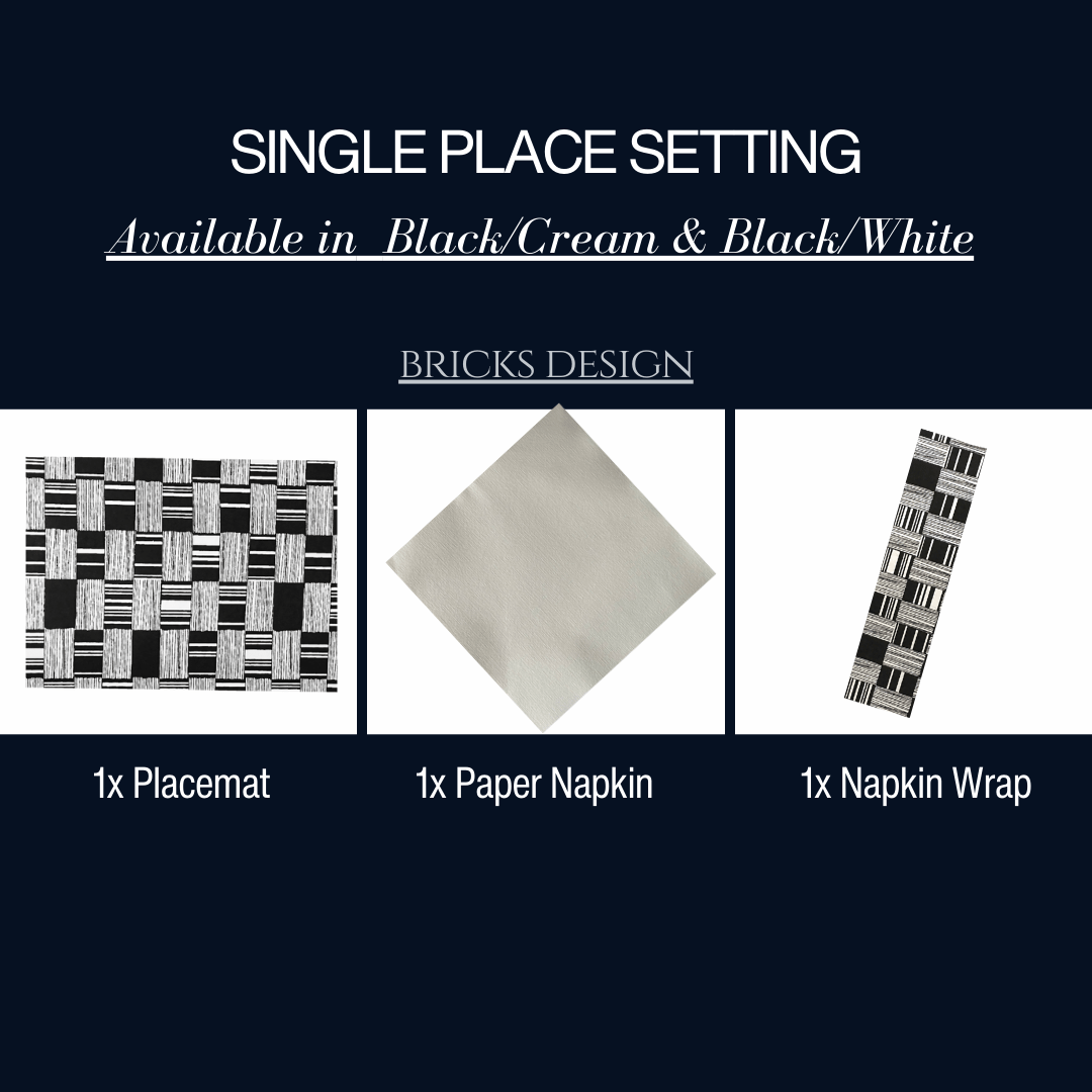 Single Place Setting (Bricks Design) - Place MattersSingle - Place - Settings