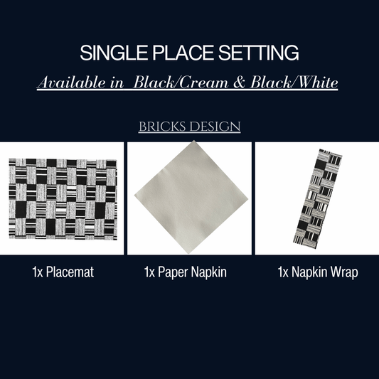 Single Place Setting (Bricks Design) - Place MattersSingle - Place - Settings