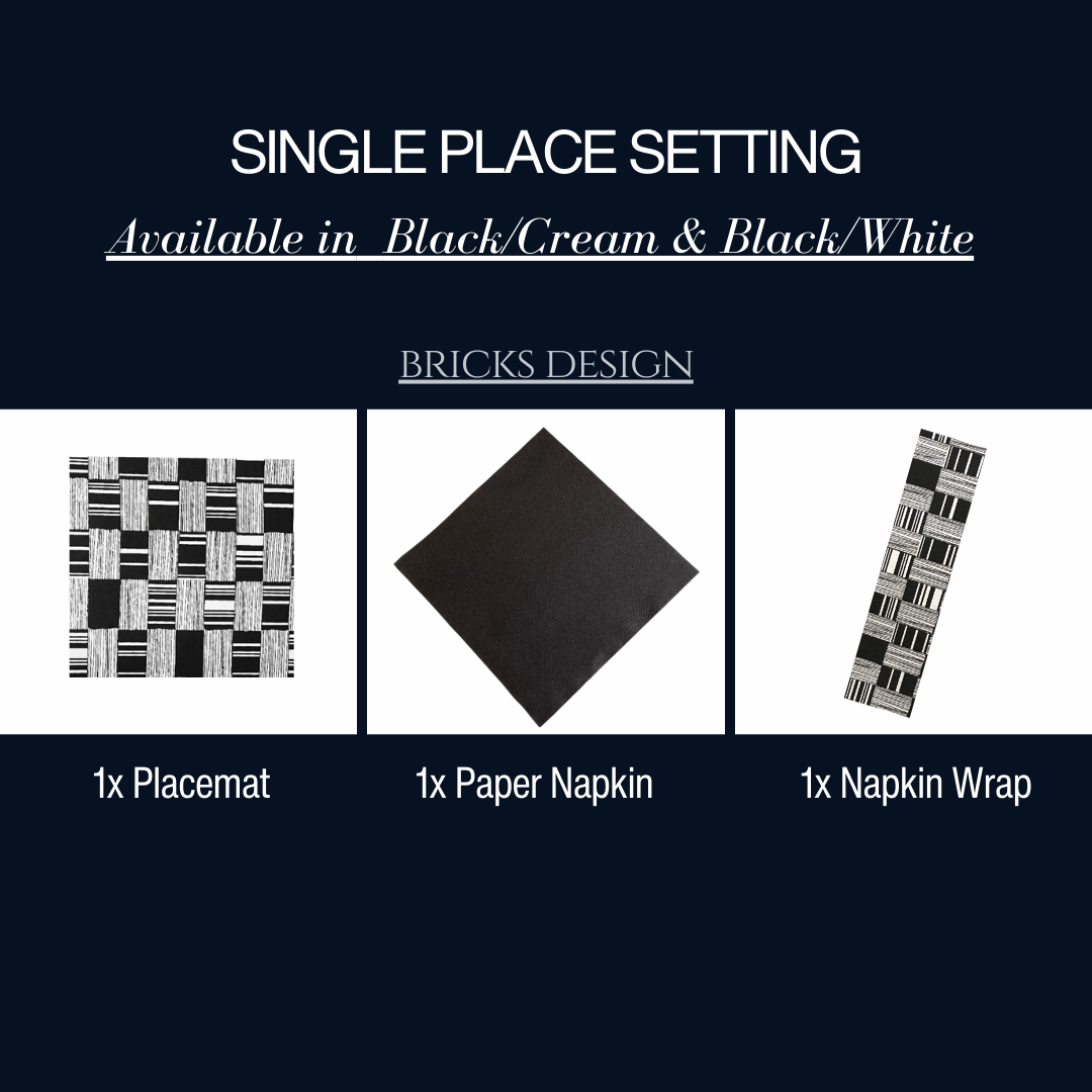 Single Place Setting (Bricks Design) - Place MattersSingle - Place - Settings