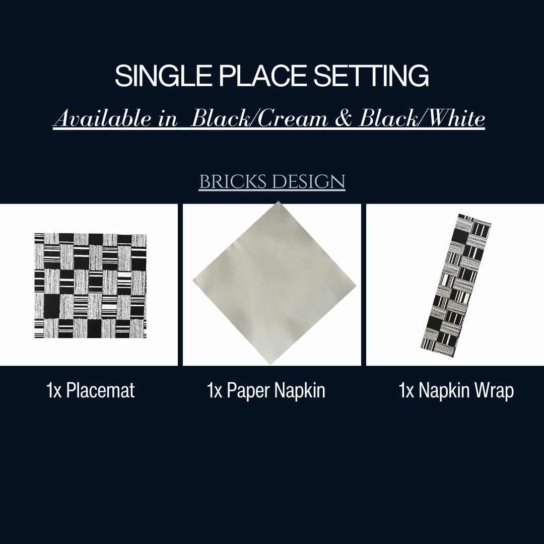 Single Place Setting (Bricks Design) - Place MattersSingle - Place - Settings