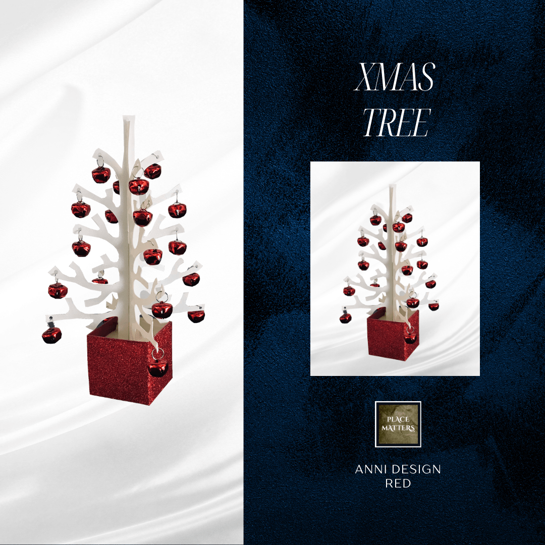 Anni Red Xmas Tree Table Decoration - Place MattersChristmas Table Decor