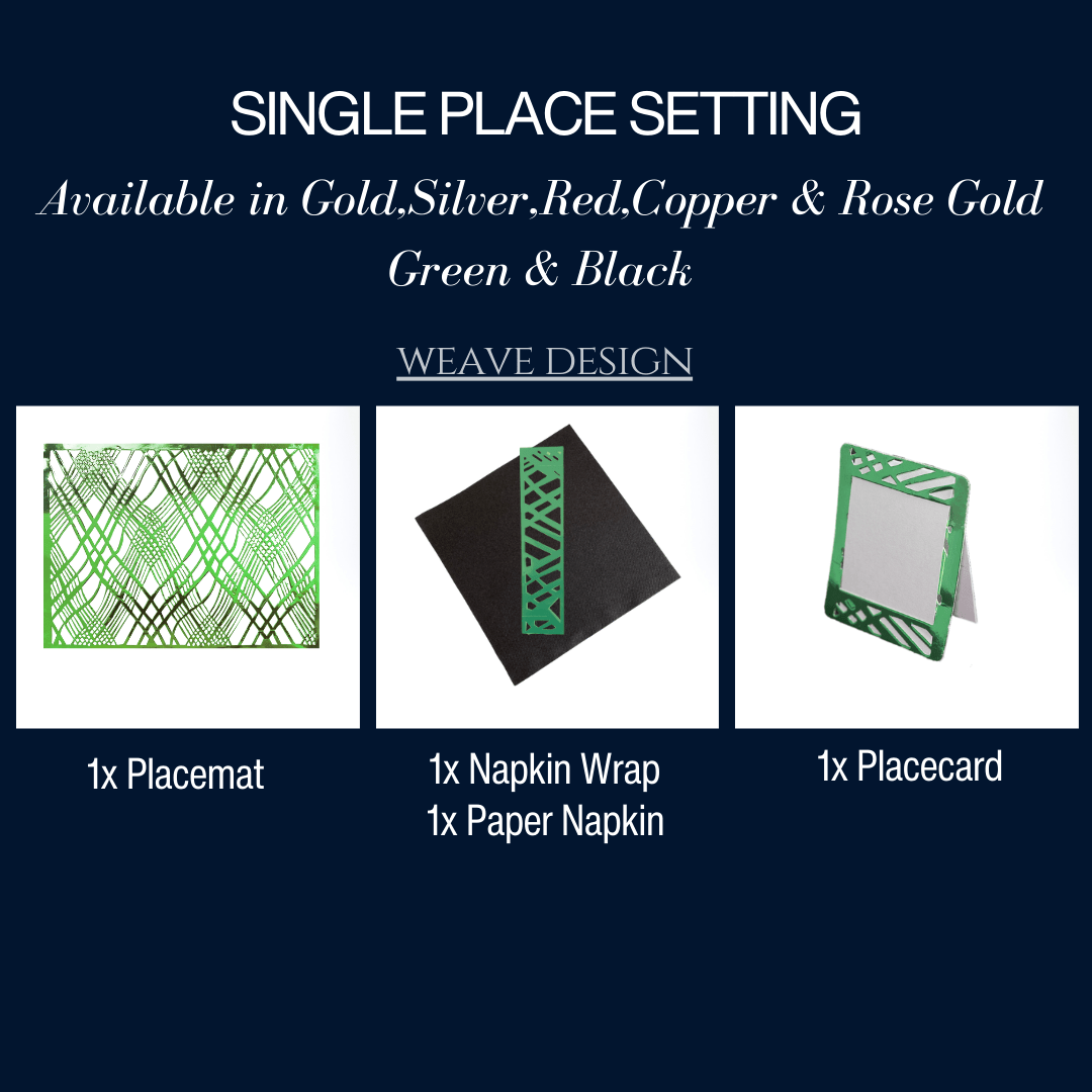 Single Place Setting (Weave Rectangle Design) - Place MattersSingle - Place - Setting
