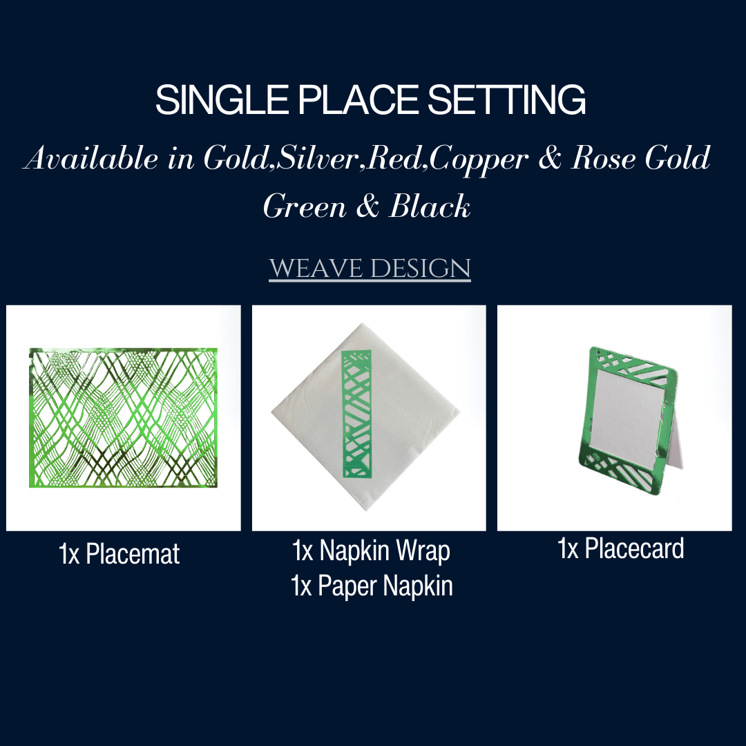 Single Place Setting (Weave Rectangle Design) - Place MattersSingle - Place - Setting