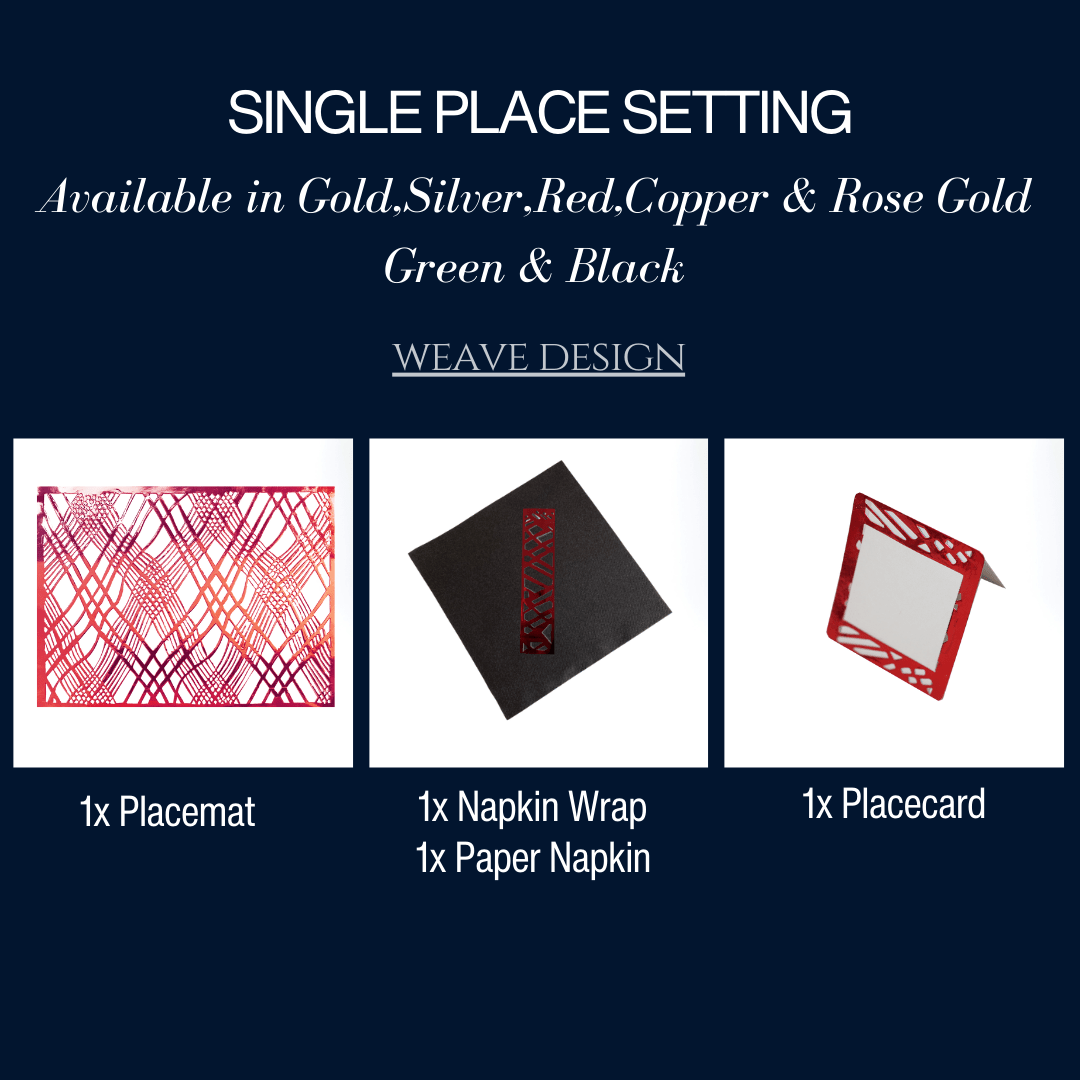 Single Place Setting (Weave Rectangle Design) - Place MattersSingle - Place - Setting