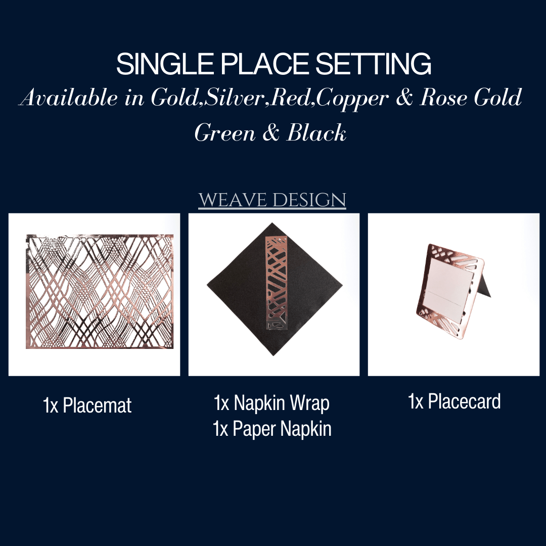 Single Place Setting (Weave Rectangle Design) - Place MattersSingle - Place - Setting