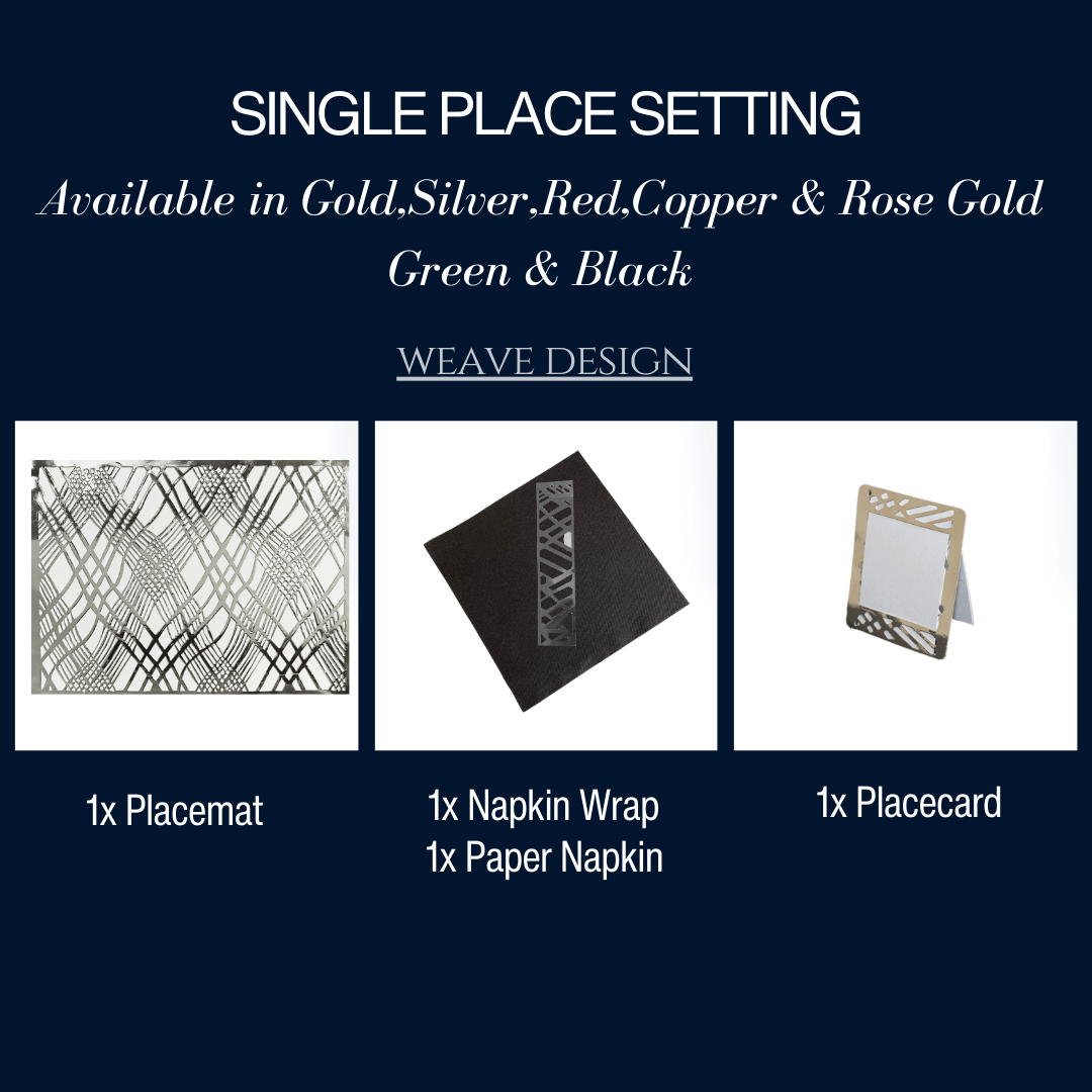 Single Place Setting (Weave Rectangle Design) - Place MattersSingle - Place - Setting
