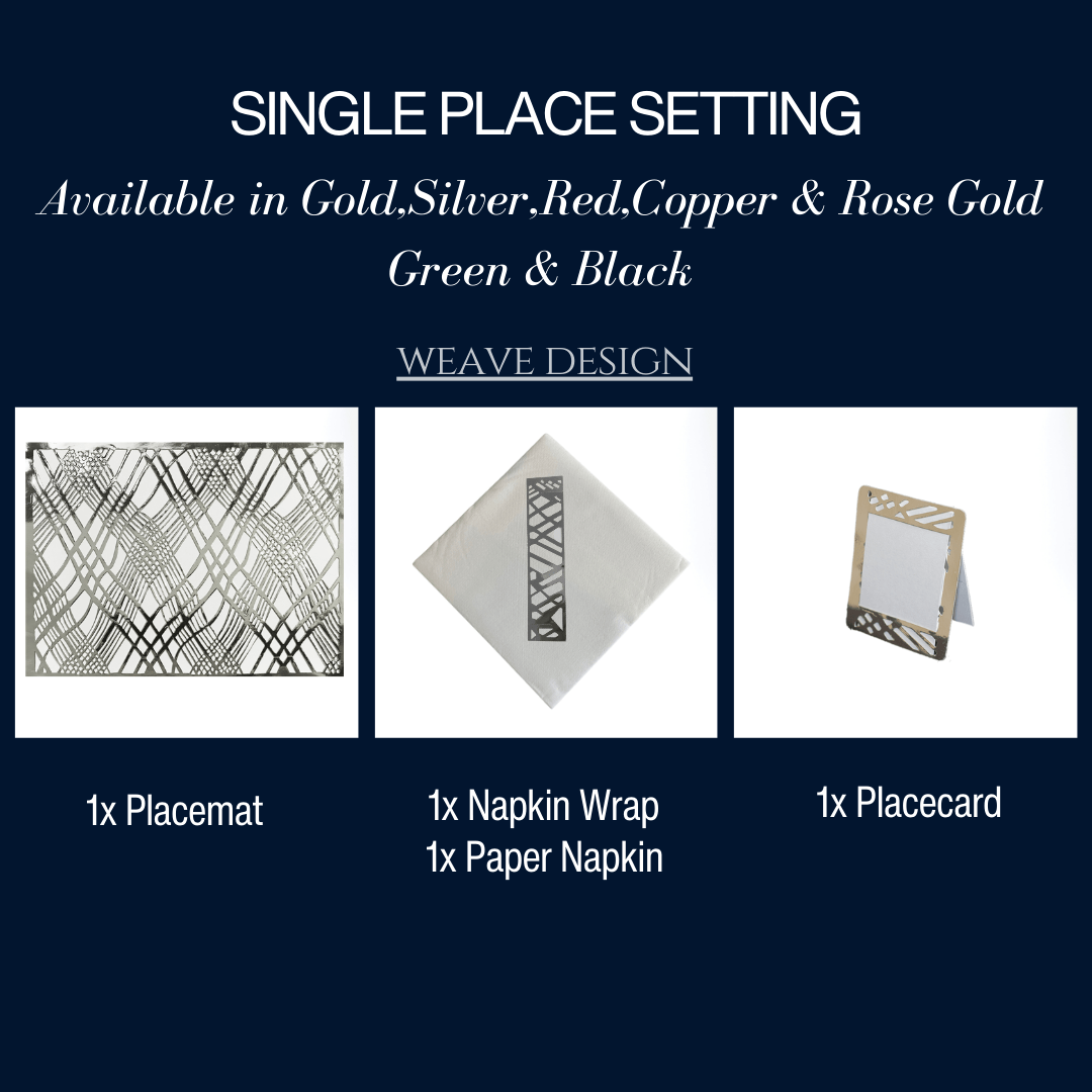Single Place Setting (Weave Rectangle Design) - Place MattersSingle - Place - Setting
