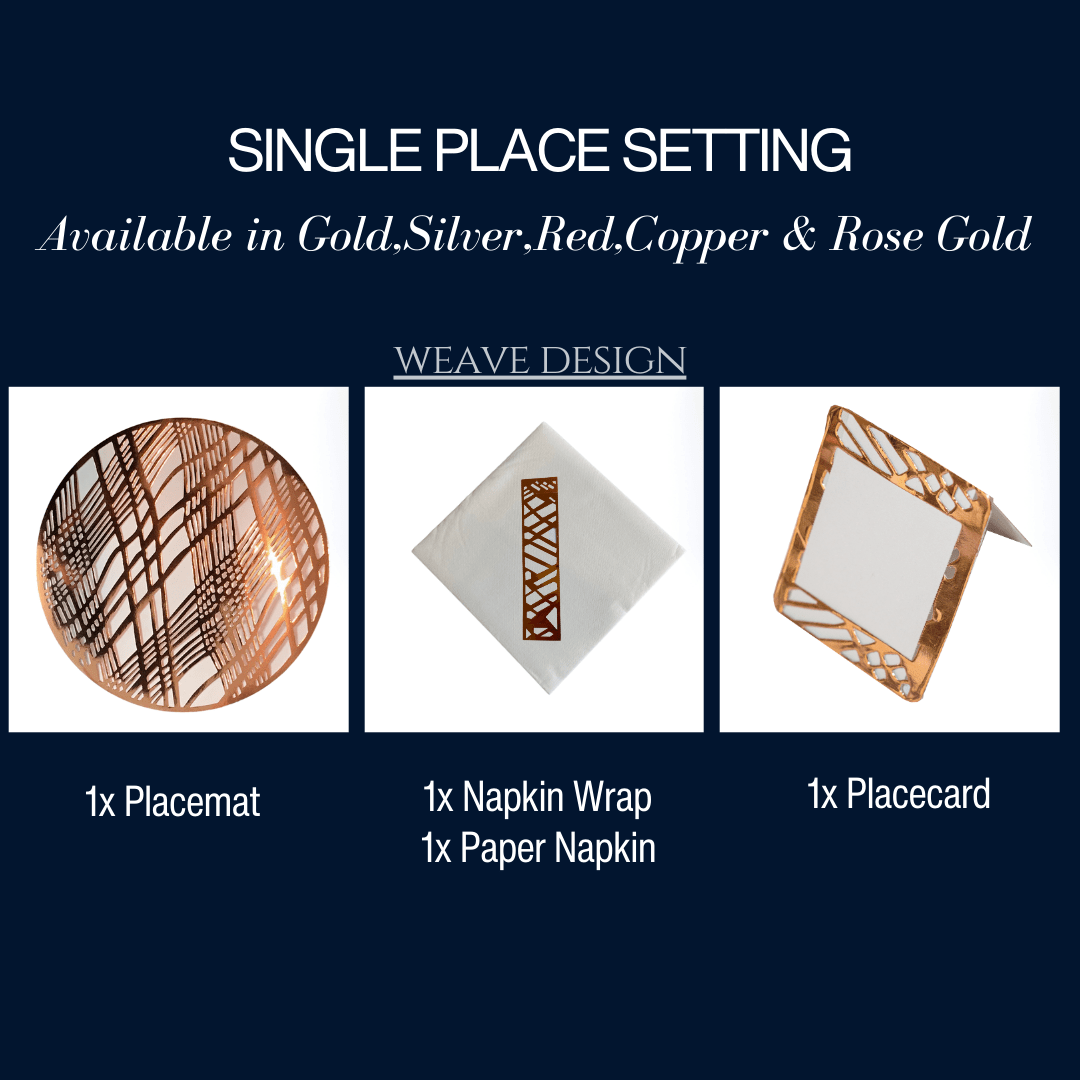 Single Place Setting (Weave Round Design) - Place MattersSingle - Place - Setting