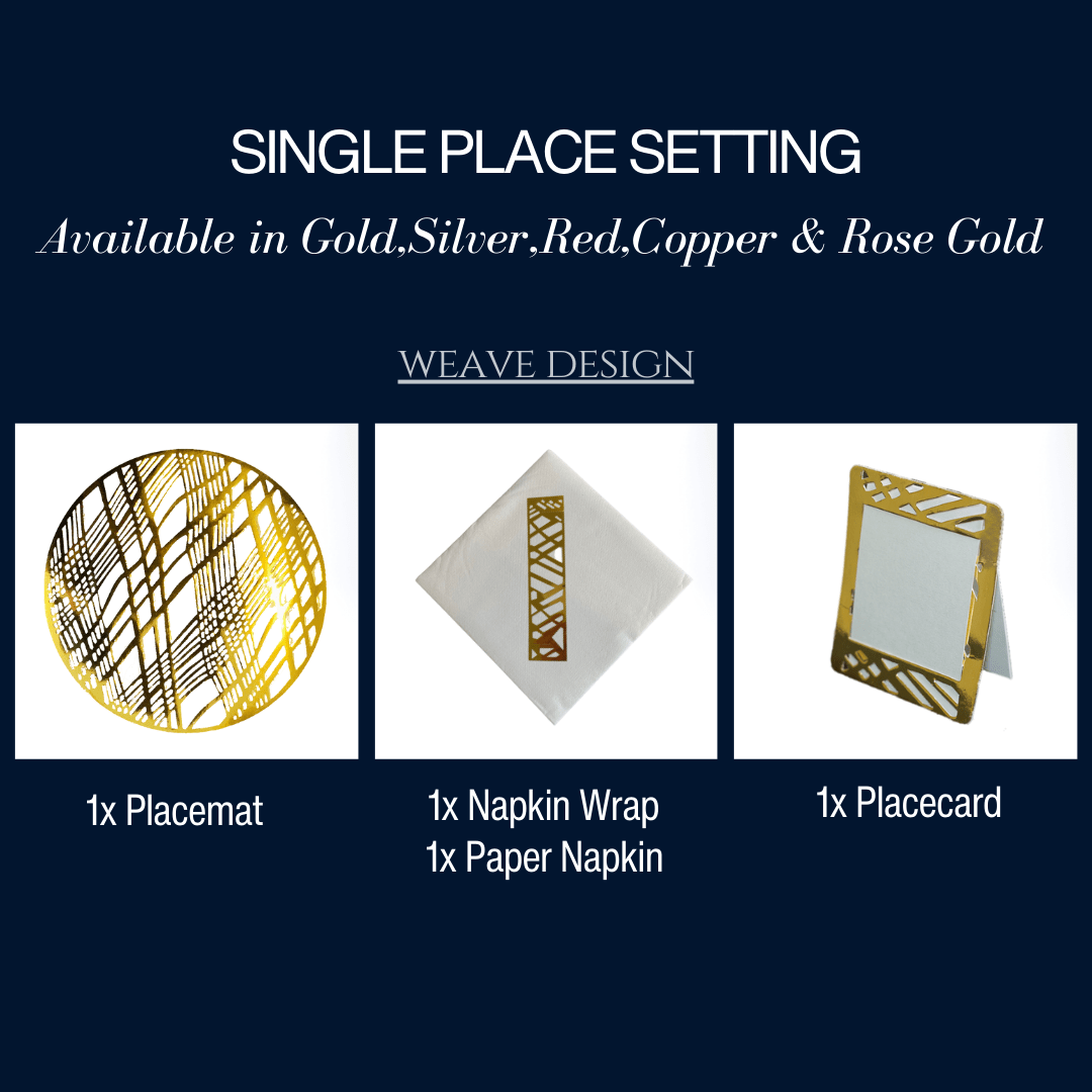 Single Place Setting (Weave Round Design) - Place MattersSingle - Place - Setting