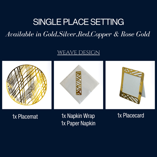 Single Place Setting (Weave Round Design) - Place MattersSingle - Place - Setting