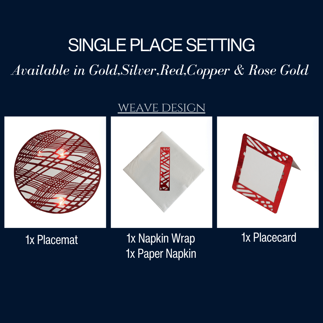 Single Place Setting (Weave Round Design) - Place MattersSingle - Place - Setting