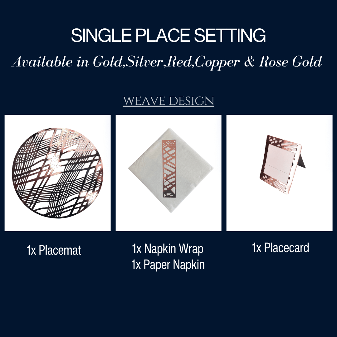 Single Place Setting (Weave Round Design) - Place MattersSingle - Place - Setting