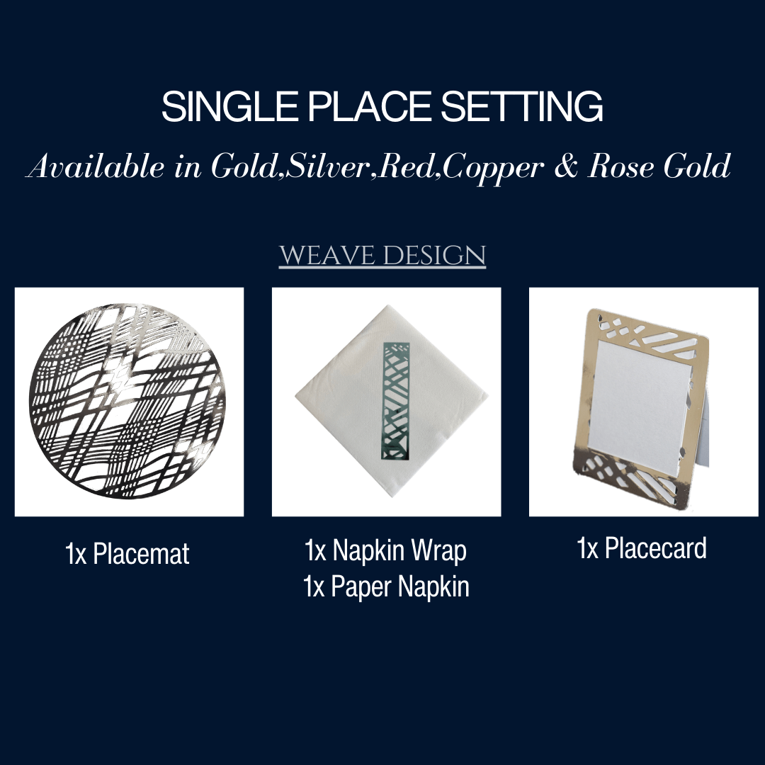 Single Place Setting (Weave Round Design) - Place MattersSingle - Place - Setting