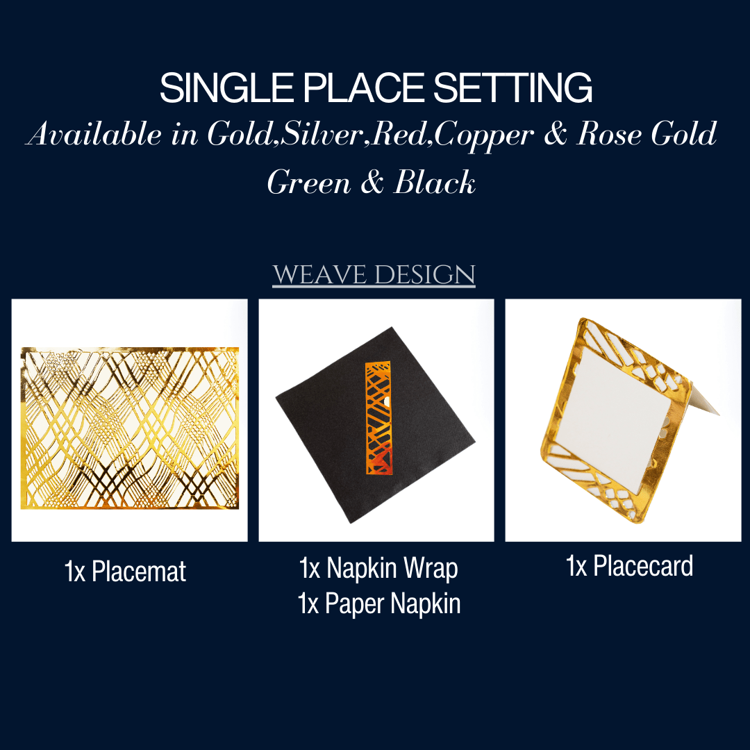 Single Place Setting (Weave Rectangle Design) - Place MattersSingle - Place - Setting