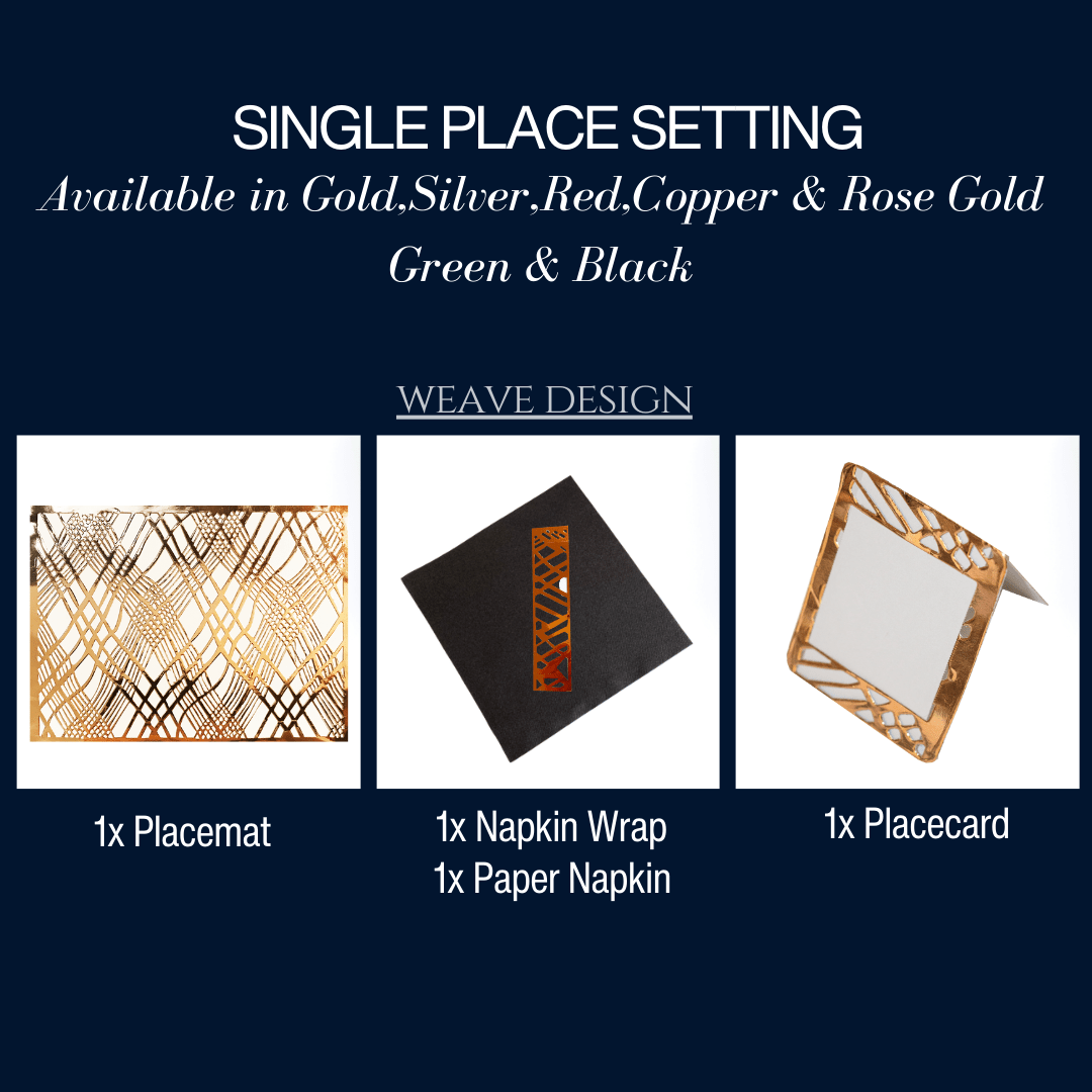 Single Place Setting (Weave Rectangle Design) - Place MattersSingle - Place - Setting
