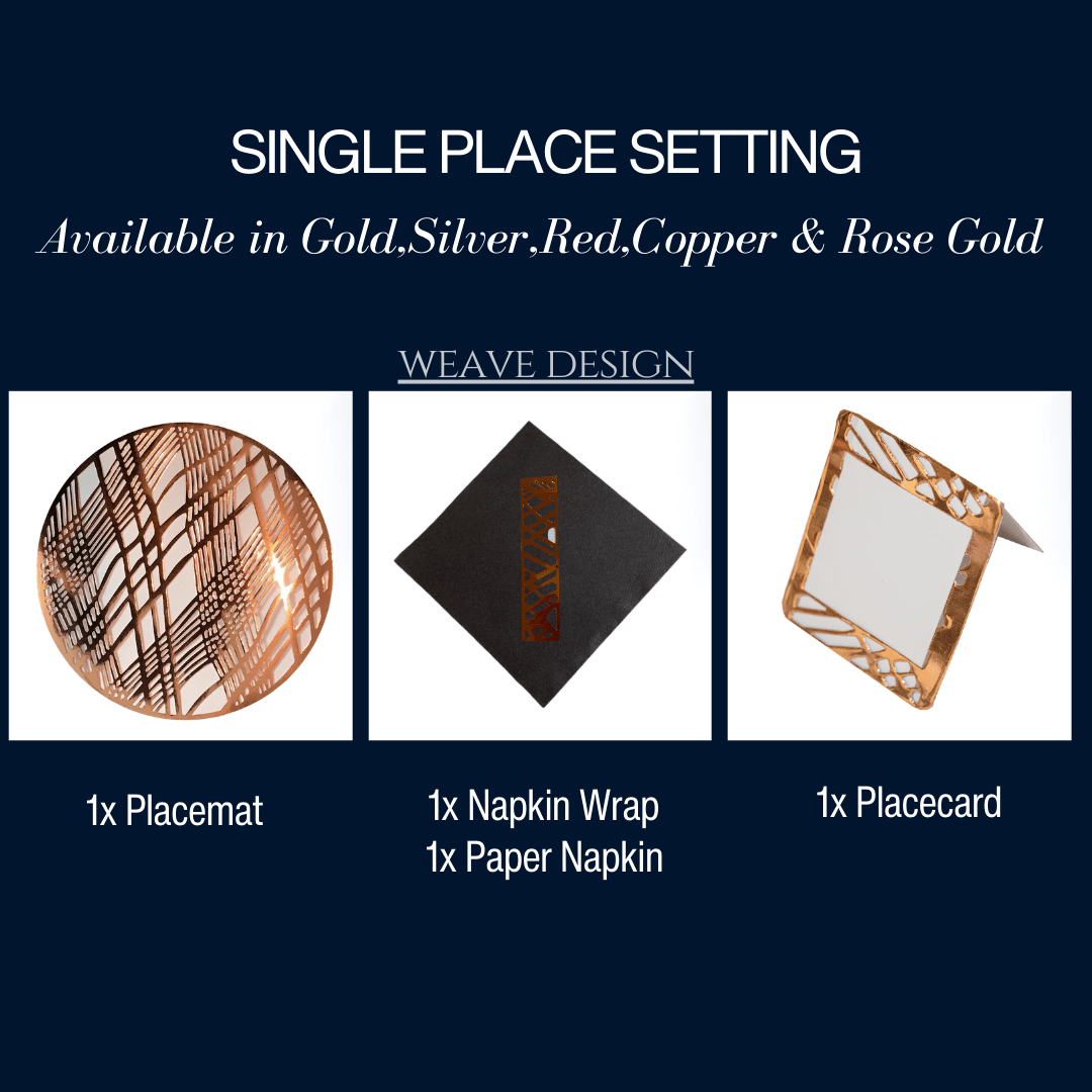 Single Place Setting (Weave Round Design) - Place MattersSingle - Place - Setting