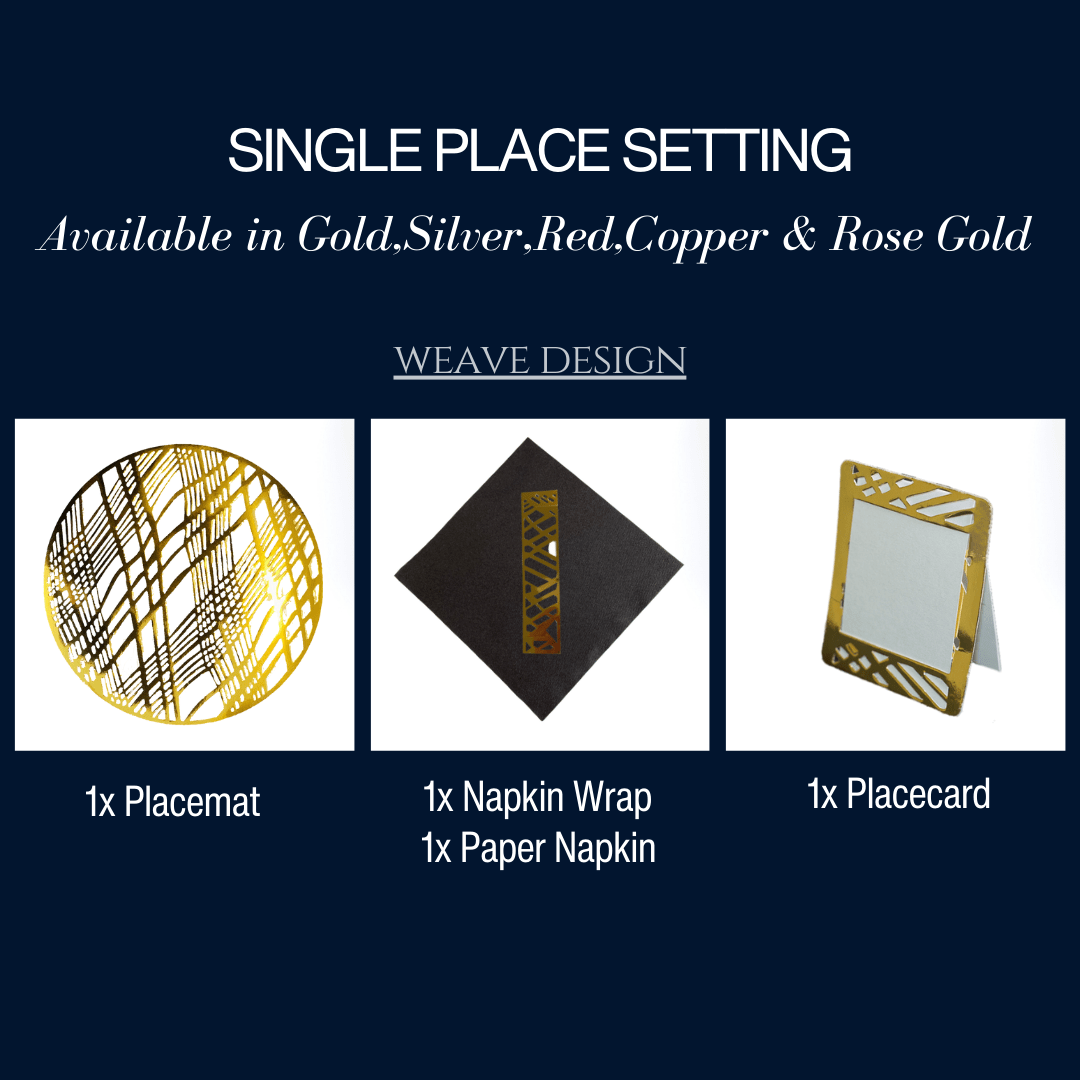 Single Place Setting (Weave Round Design) - Place MattersSingle - Place - Setting