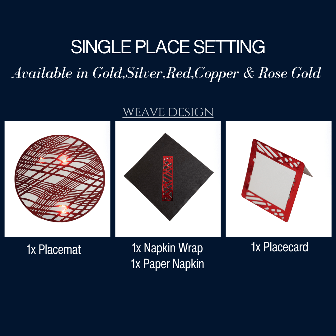 Single Place Setting (Weave Round Design) - Place MattersSingle - Place - Setting