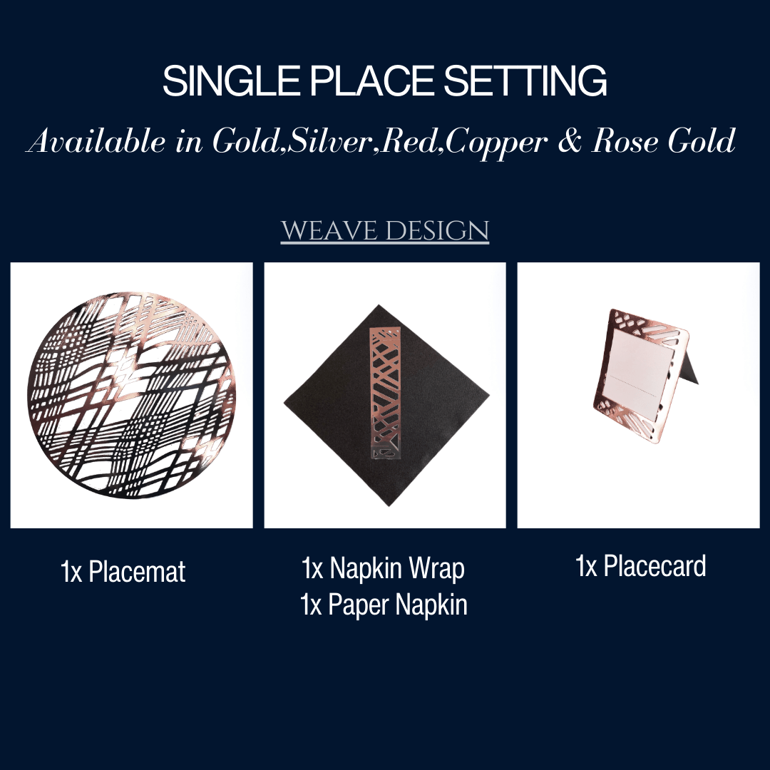 Single Place Setting (Weave Round Design) - Place MattersSingle - Place - Setting