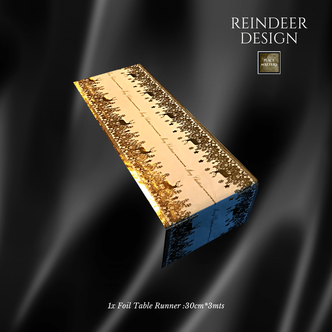 Christmas Table Setting Pack — Reindeer Weave Design with - Runner - Place MattersChristmas Table Setting Pack