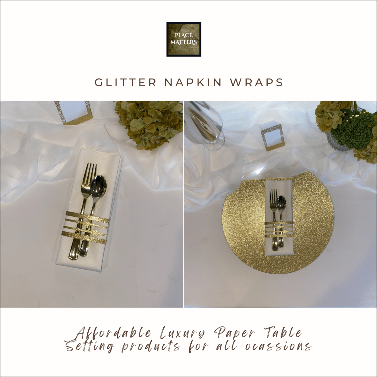 Napkin Wraps (Glitter Design) - Place Matters