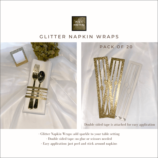 Napkin Wraps (Glitter Design) - Place MattersNapkin Wraps