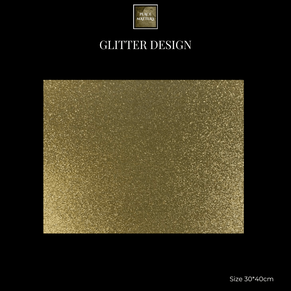 Gold Glitter Design Round Placemats | Place Matters (Pack of 20) - Place Matters