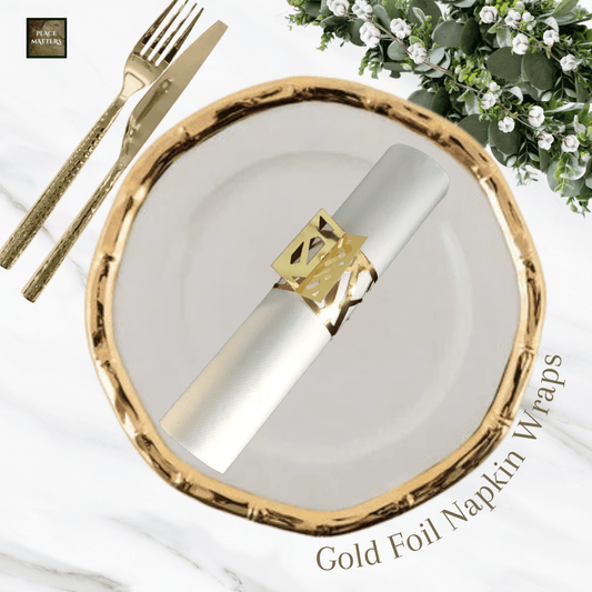 Gold Weave Napkin Wraps - Pack of 20 | Place Matters - Place MattersNapkin Wraps