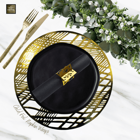 Gold Weave Napkin Wraps - Pack of 20 | Place Matters - Place MattersNapkin Wraps
