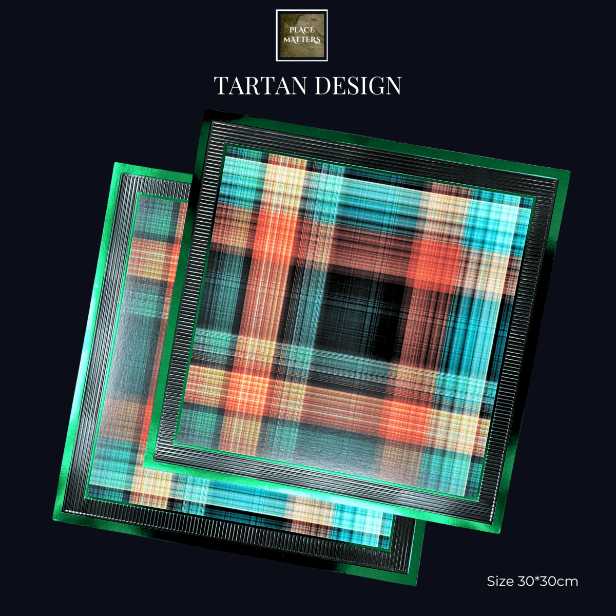 Tartan Design Square Placemats | Place Matters (Pack of 20) - Place Matters