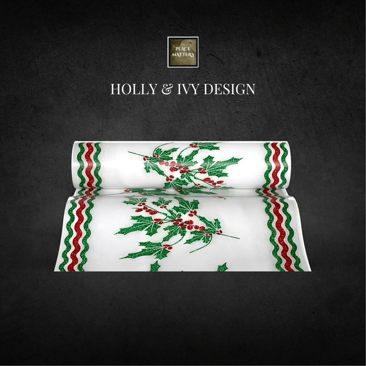 Christmas Table Runners (Holly & Ivy Design) - Place MattersTable Runners