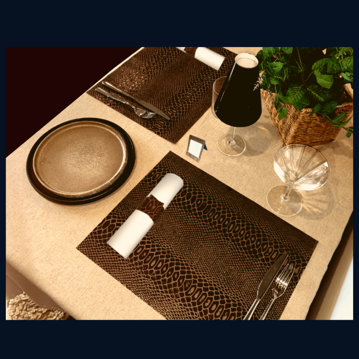 Masculine Table Setting Party Pack - Place MattersTable Setting Packs with Table Runner