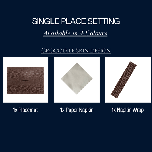 Single Place Setting (Faux Croc Skin Design) - Place MattersSingle - Place - Setting