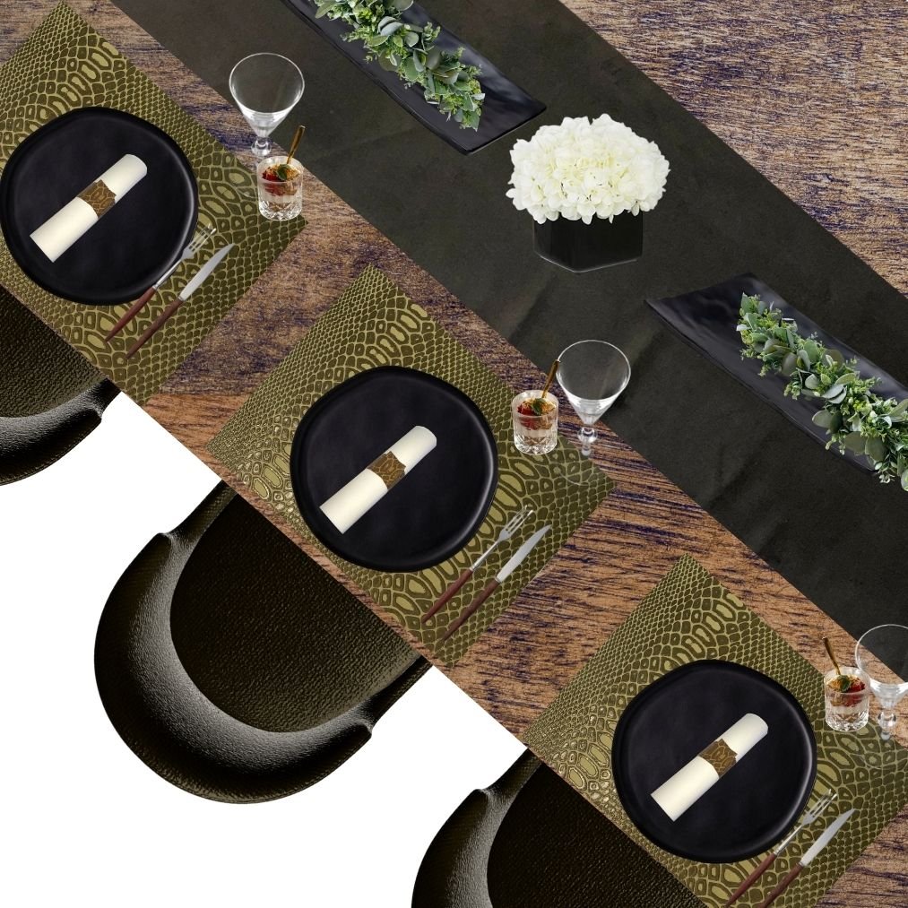 Masculine Table Setting Party Pack - Place MattersTable Setting Packs with Table Runner