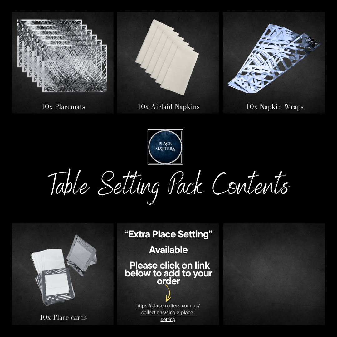 Silver Table Setting Pack — Weave Design - Place MattersTable Setting Packs