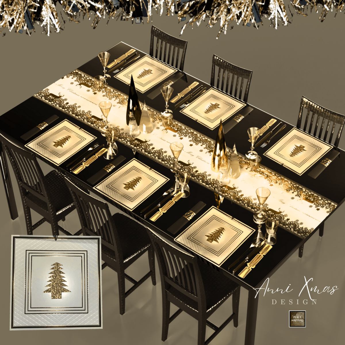 Christmas Placemats Square Shape (Anni Design) - Place Matters