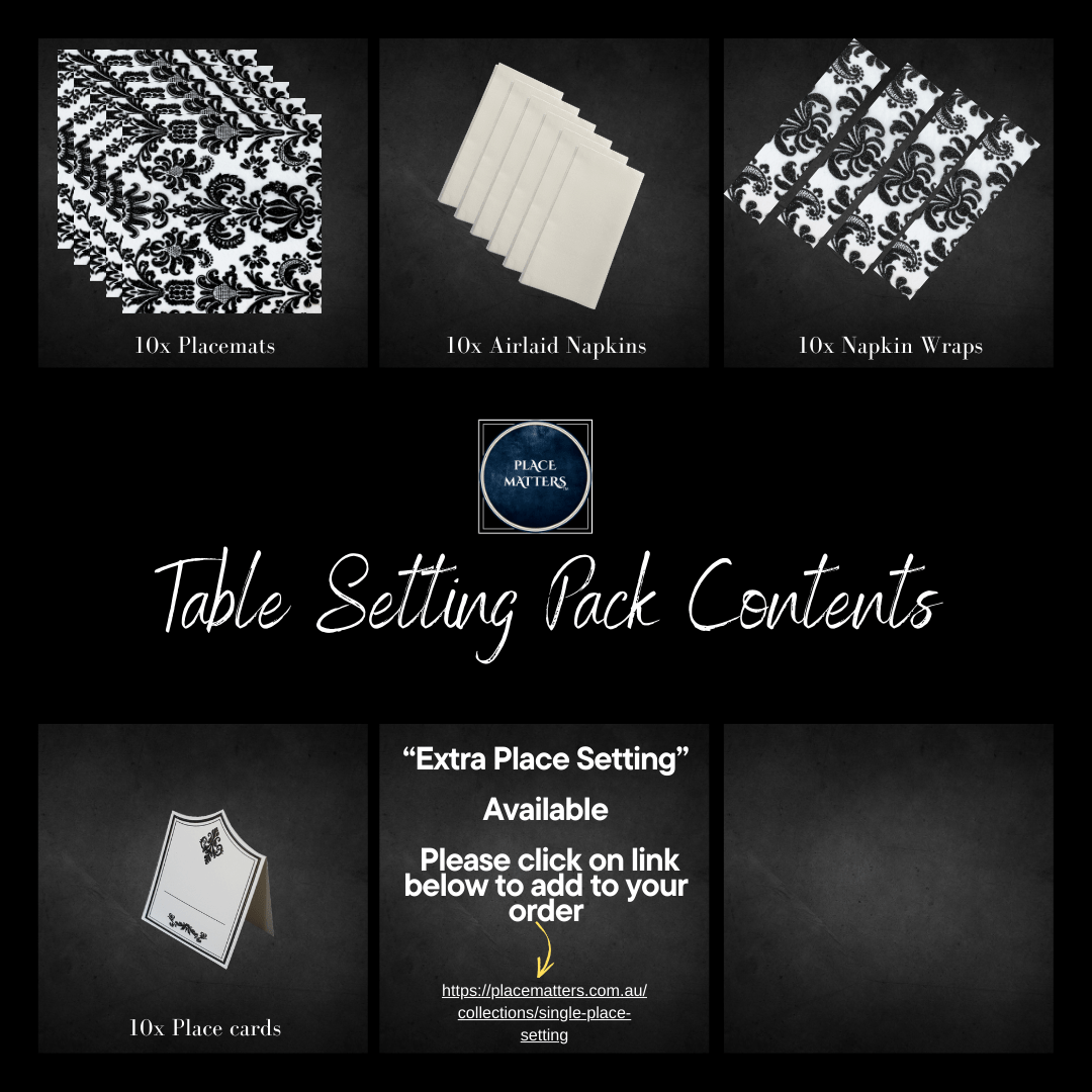 Table Setting Pack for 10 — Royale Design - Place Matters