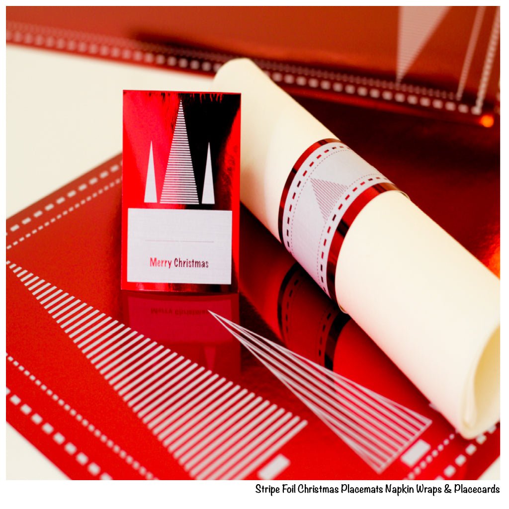 Christmas Placemats (Stripe Xmas Tree) Rectangle - Place MattersChristmas Placemats