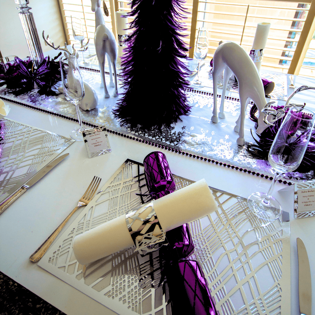 Christmas Table Setting Pack — Reindeer Weave Design with - Runner - Place MattersChristmas Table Setting Pack